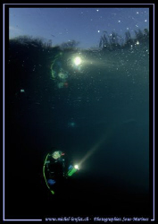 End of the day diving - today - just before night fall...... by Michel Lonfat 